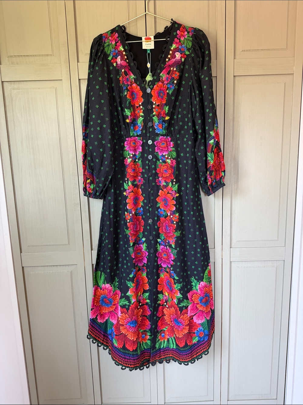 FARM Rio Black Blooming Garden Dress - Picture 2 of 4